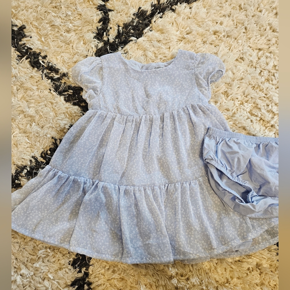 Carter's, Blue floral Dress, 12m